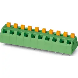 PCB terminal, 10 pole, pitch 5 mm, AWG 24-16, 16 A, push-in spring connection, multicoloured, 1528094