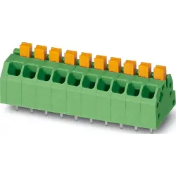 PCB terminal, 18 pole, pitch 3.5 mm, AWG 24-16, 16 A, push-in spring connection, multicoloured, 1065343
