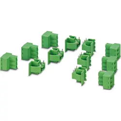 Kit, COMBICON header and screw connectors for 6x3Pole, 18 poles, green