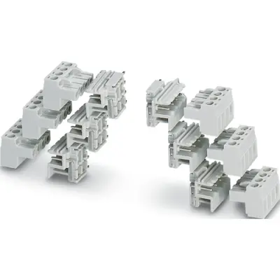 Kit, COMBICON header and screw connectors for 6x4Pole, 24 poles, gray - 1