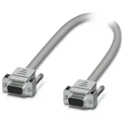 Connection cable, 1 m, D-Sub socket, 9 pole to D-Sub socket, 9 pole, 2305415