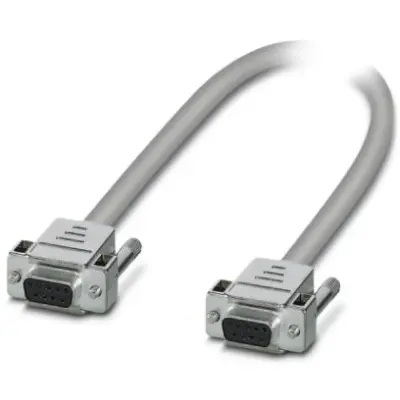 Connection cable, 1 m, D-Sub socket, 9 pole to D-Sub socket, 9 pole, 2305415 - 1