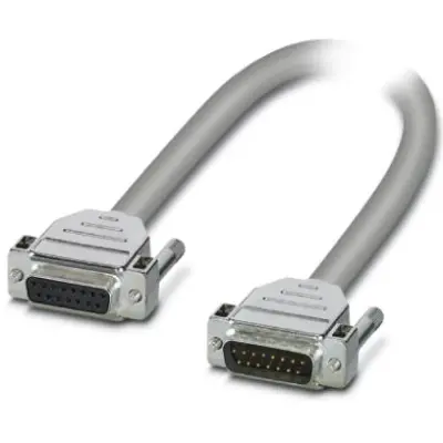 Extension cable, 4 m, D-Sub plug, 15 pole to D-Sub socket, 15 pole, 2302104 - 1