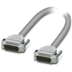 Connection cable, 3 m, D-Sub plug, 15 pole to D-Sub plug, 15 pole, 2305622
