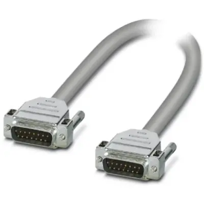 Connection cable, 3 m, D-Sub plug, 15 pole to D-Sub plug, 15 pole, 2305622 - 1