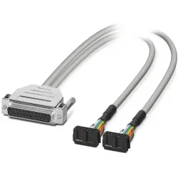 Adapter cable, 2 m, D-Sub socket, 25 pole to IDC/FLK socket header, 2 x 14 pole, 2304652