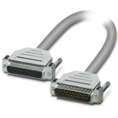 Extension cable, 0.5 m, D-Sub plug, 25 pole to D-Sub socket, 25 pole, 2302120 - 1