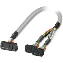 Connection cable, 3 m, IDC/FLK socket header angled to IDC/FLK socket header angled, 0.129 mm², AWG 26, 2300818