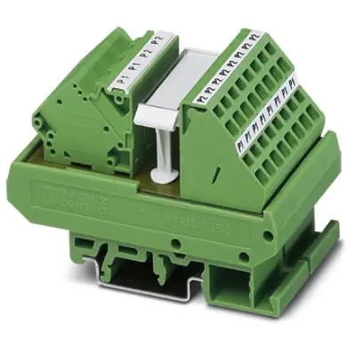 Potential distributor, spring balancer connection, 0.2-6.0 mm², 2 pole, 17 A, green, 2302353 - 1