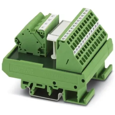 Potential distributor, spring balancer connection, 0.2-6.0 mm², 2 pole, 17 A, 2.3 kV, green, 2302366 - 1
