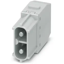 Pin contact insert, 2 pole, equipped, push-in, 1424223