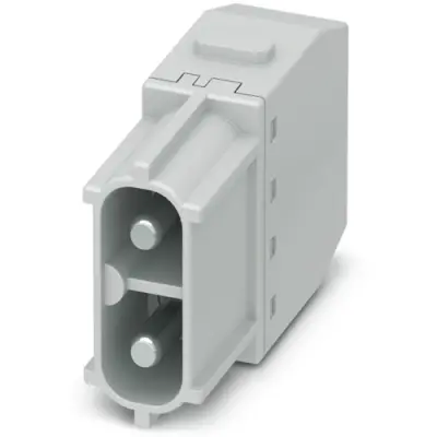 Pin contact insert, 2 pole, equipped, push-in, 1424223 - 1