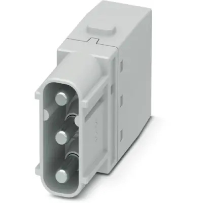 Pin contact insert, 3 pole, equipped, push-in, 1424219 - 1