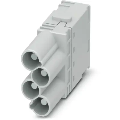 Pin contact insert, 4 pole, equipped, push-in, 1424221 - 1