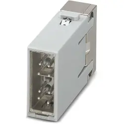 Pin contact insert, 8 pole, equipped, crimp connection, 1353620