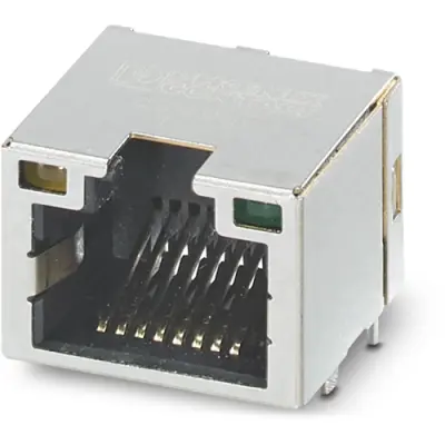 Panel socket, RJ45, 8 pole, 8P8C, solder connection, through hole, 1149867 - 1