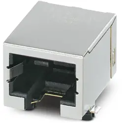 Panel socket, RJ45, 8 pole, 8P8C, solder connection, SMD, 1149874