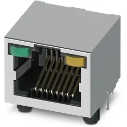 Panel socket, RJ45, 8 pole, 8P8C, solder connection, through hole, 1337243