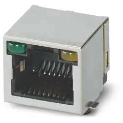 Panel socket, RJ45, 8 pole, 8P8C, solder connection, SMD, 1149873