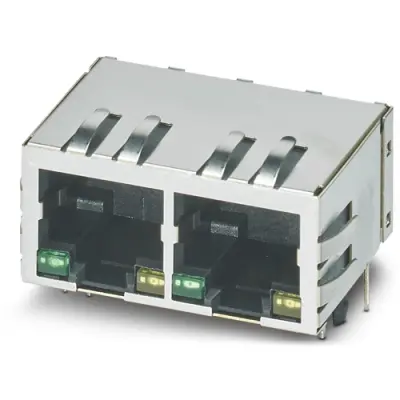 Panel socket, RJ45, 8 pole, 8P8C, solder connection, through hole, 1149852 - 1