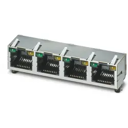 Panel socket, RJ45, 8 pole, 8P8C, solder connection, through hole, 1149848