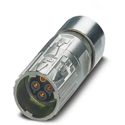 Jack, M17, 4 pole, crimp connection, ONECLICK quick locking system, straight, 1628999 - 1