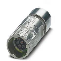 Jack, M17, 6 pole, crimp connection, ONECLICK quick locking system, straight, 1628993