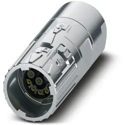 Jack, M17, 8 pole, crimp connection, ONECLICK quick locking system, straight, 1629011