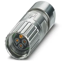 Jack, M17, 4 pole, crimp connection, screw locking, straight, 1629042