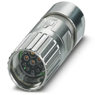 Jack, M17, 9 pole, crimp connection, screw locking, straight, 1629017 - 1