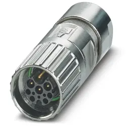 Plug, M17, 9 pole, crimp connection, screw locking, straight, 1629021