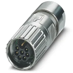 Plug, M17, 8 pole, crimp connection, screw locking, straight, 1629026