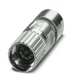 Jack, M17, 8 pole, crimp connection, screw locking, straight, 1629053