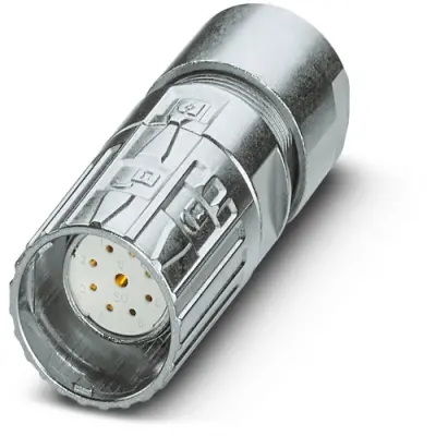 Jack, M23, 9 pole, crimp connection, ONECLICK quick locking system, straight, 1629175 - 1