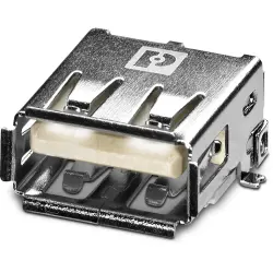USB-A socket, 4 pole, USB 2.0, solder connection, 1332634