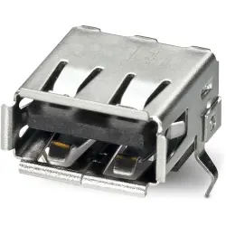 USB-A socket, 4 pole, USB 2.0, solder connection, 1332631