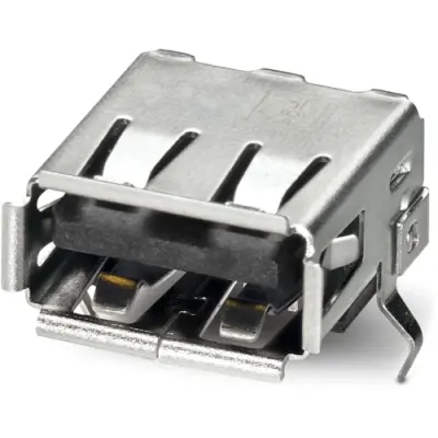 USB-A socket, 4 pole, USB 2.0, solder connection, 1332631 - 1