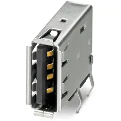 USB-A socket, 4 pole, USB 2.0, solder connection, 1332630