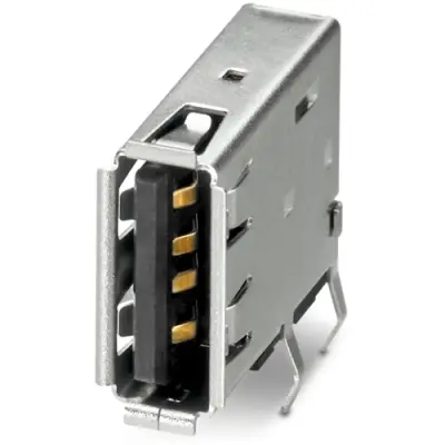 USB-A socket, 4 pole, USB 2.0, solder connection, 1332630 - 1