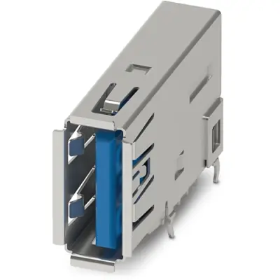USB-A socket, 9 pole, USB 3.0, solder connection, 1332636 - 1