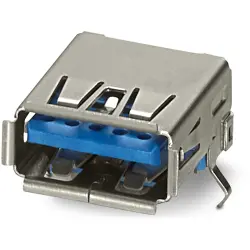 USB-A socket, 9 pole, USB 3.0, solder connection, 1332637