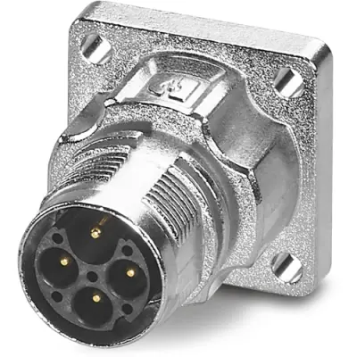 Surface-mounting plug, M17, 4 pole, crimp connection, standard/ONECLICK quick locking system, straight, 1069502 - 1