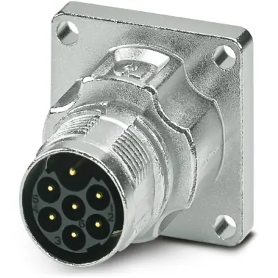 Surface-mounting plug, M17, 7 pole, crimp connection, standard/ONECLICK quick locking system, straight, 1628914 - 1