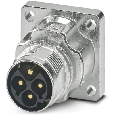 Surface-mounting plug, M17, 4 pole, crimp connection, standard/ONECLICK quick locking system, straight, 1628924 - 1