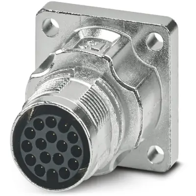 Surface-mounting plug, M17, 17 pole, crimp connection, standard/ONECLICK quick locking system, straight, 1628928 - 1