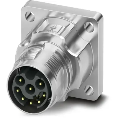 Surface-mounting plug, M17, 8 pole, crimp connection, standard/ONECLICK quick locking system, straight, 1628932 - 1