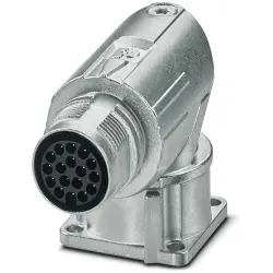 Surface-mounting plug, M17, 17 pole, crimp connection, standard/ONECLICK quick locking system, angled, 1628523