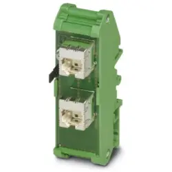 Patch panel, RJ45 socket, (W x H x D) 29 x 90 x 53 mm, green, 2901646