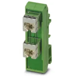 Patch panel, RJ45 socket, (W x H x D) 22.5 x 78 x 44 mm, green, 2904933