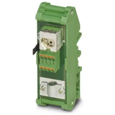 Patch panel, RJ45 socket, (W x H x D) 29 x 90 x 53 mm, gray, 2901642 - 1